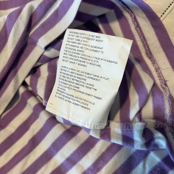 CDG Comme des Garcons Play Striped Long Sleeved T-Shirt - Picture 5 of 5